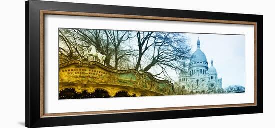 Carousel 18th century - Sacré-Cœur Basilica - Montmartre - Paris - France-Philippe Hugonnard-Framed Photographic Print