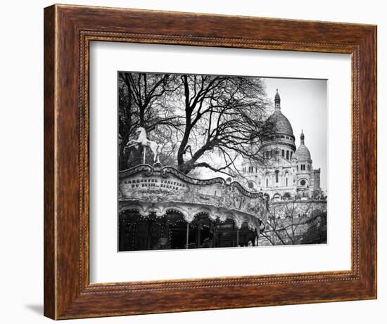 Carousel 18th century - Sacré-Cœur Basilica - Montmartre - Paris - France-Philippe Hugonnard-Framed Photographic Print