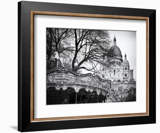 Carousel 18th century - Sacré-Cœur Basilica - Montmartre - Paris - France-Philippe Hugonnard-Framed Photographic Print