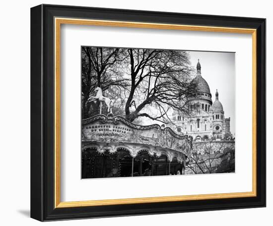 Carousel 18th century - Sacré-Cœur Basilica - Montmartre - Paris - France-Philippe Hugonnard-Framed Photographic Print