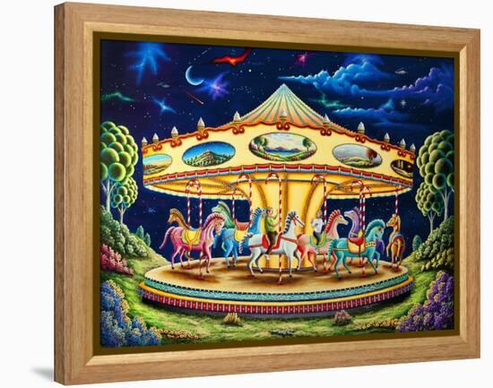 Carousel Dreams-Andy Russell-Framed Stretched Canvas