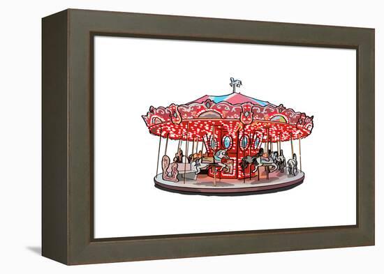 Carousel - Icon-Lantern Press-Framed Stretched Canvas