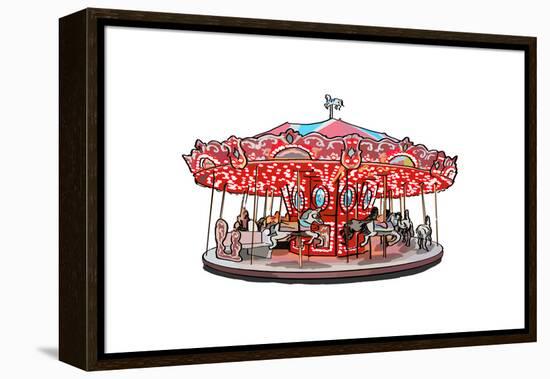 Carousel - Icon-Lantern Press-Framed Stretched Canvas