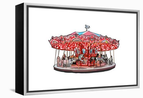 Carousel - Icon-Lantern Press-Framed Stretched Canvas