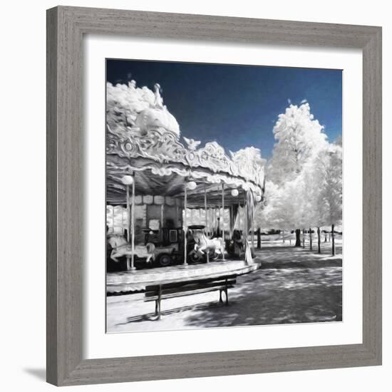 Carousel in Paris II - In the Style of Oil Painting-Philippe Hugonnard-Framed Giclee Print