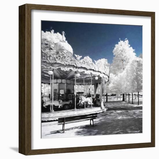 Carousel in Paris II - In the Style of Oil Painting-Philippe Hugonnard-Framed Giclee Print