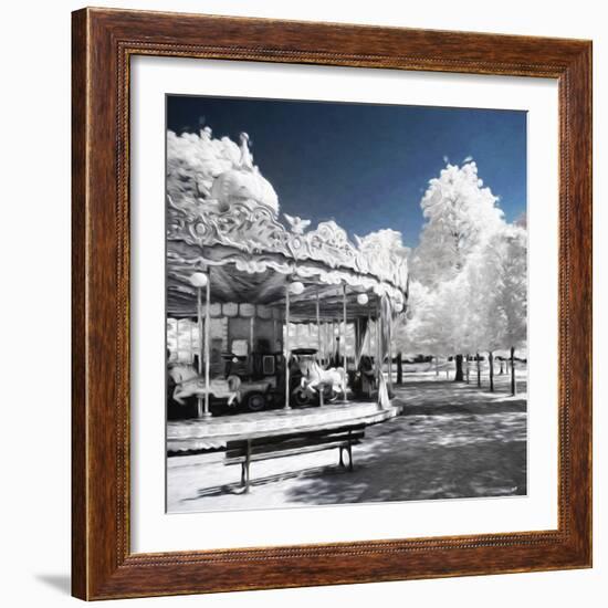 Carousel in Paris II - In the Style of Oil Painting-Philippe Hugonnard-Framed Giclee Print