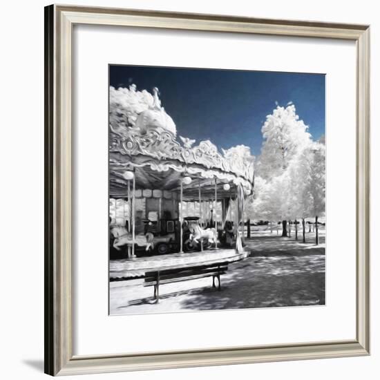 Carousel in Paris II - In the Style of Oil Painting-Philippe Hugonnard-Framed Giclee Print