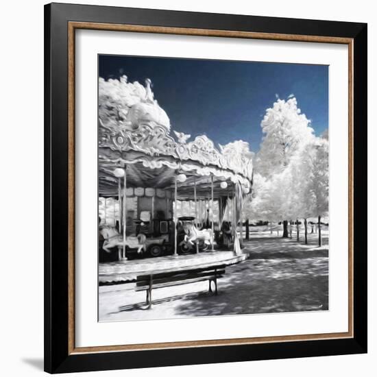Carousel in Paris II - In the Style of Oil Painting-Philippe Hugonnard-Framed Giclee Print