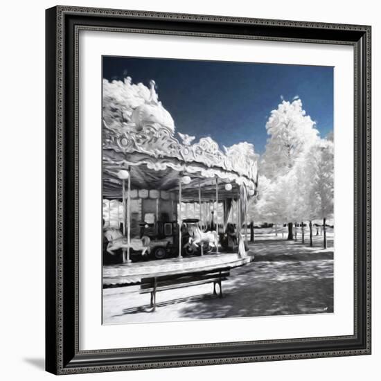 Carousel in Paris II - In the Style of Oil Painting-Philippe Hugonnard-Framed Giclee Print