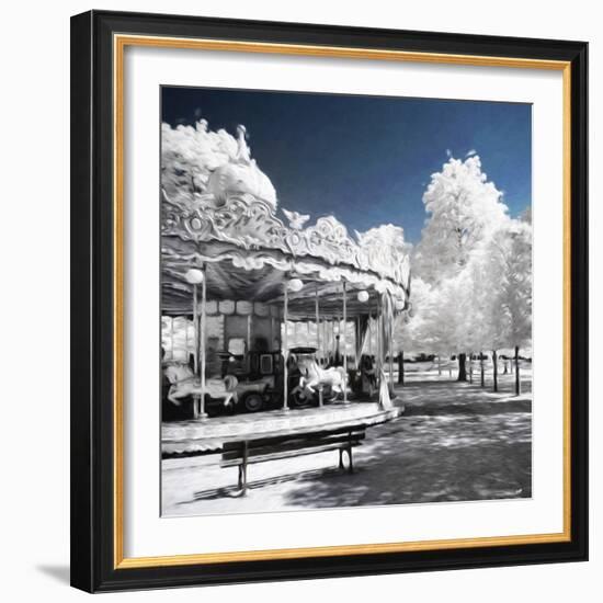 Carousel in Paris II - In the Style of Oil Painting-Philippe Hugonnard-Framed Giclee Print