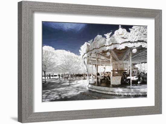 Carousel in Paris - In the Style of Oil Painting-Philippe Hugonnard-Framed Giclee Print