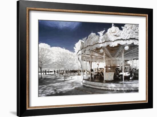 Carousel in Paris - In the Style of Oil Painting-Philippe Hugonnard-Framed Giclee Print