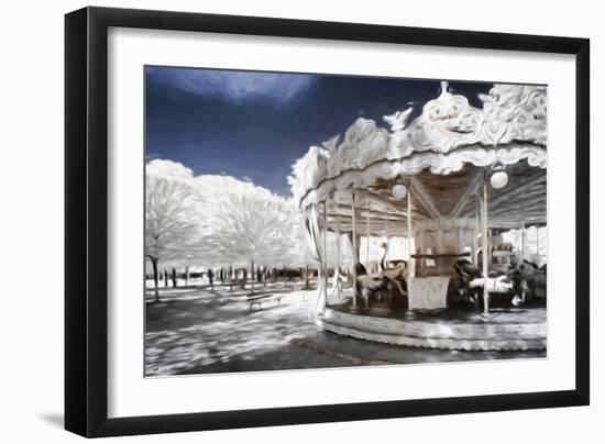 Carousel in Paris - In the Style of Oil Painting-Philippe Hugonnard-Framed Giclee Print