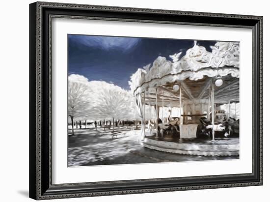 Carousel in Paris - In the Style of Oil Painting-Philippe Hugonnard-Framed Giclee Print