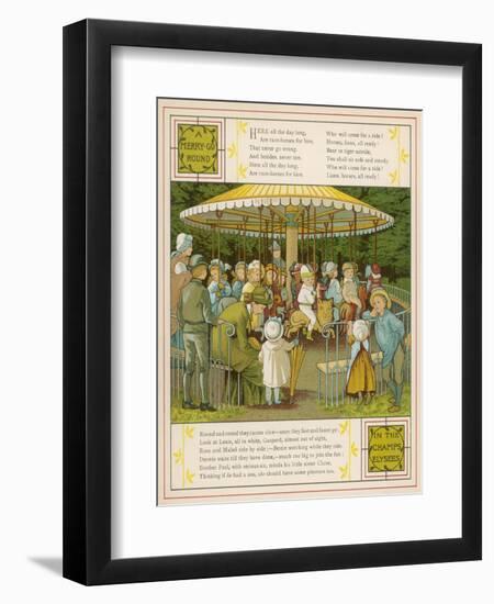 Carousel in the Champs Elysees Paris-Thomas Crane-Framed Art Print