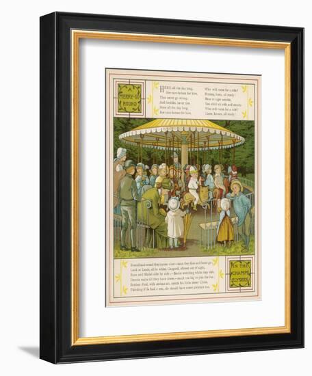 Carousel in the Champs Elysees Paris-Thomas Crane-Framed Art Print