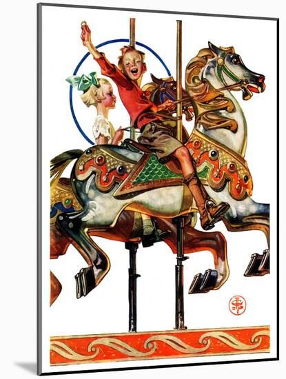 "Carousel Ride,"September 6, 1930-Joseph Christian Leyendecker-Mounted Giclee Print