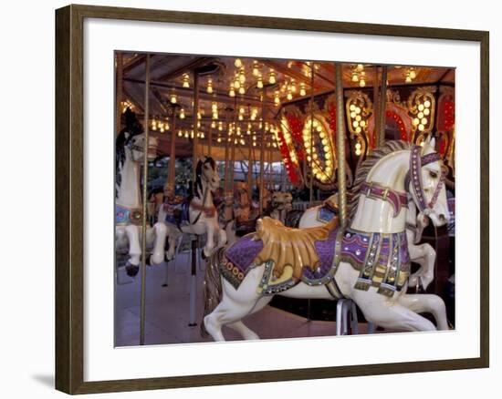 Carousel, Seattle, Washington, USA-Merrill Images-Framed Photographic Print