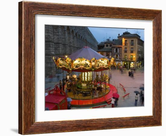 Carousel, Segovia, Castilla Y Leon, Spain-Peter Adams-Framed Photographic Print