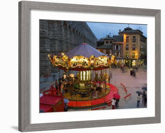 Carousel, Segovia, Castilla Y Leon, Spain-Peter Adams-Framed Photographic Print