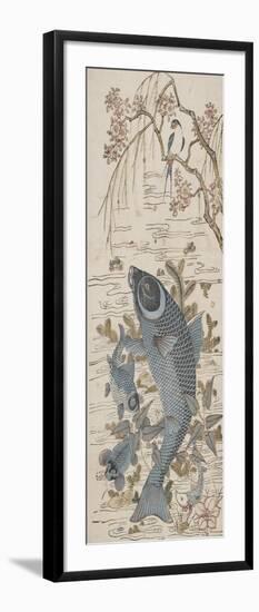 Carp and Swallow-null-Framed Art Print