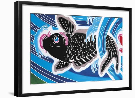 Carp Going Up Current-null-Framed Giclee Print