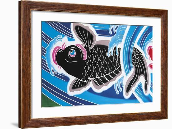 Carp Going Up Current-null-Framed Giclee Print