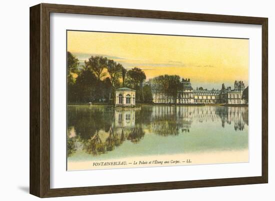 Carp Pond by Fontainebleau Palace, France-null-Framed Art Print