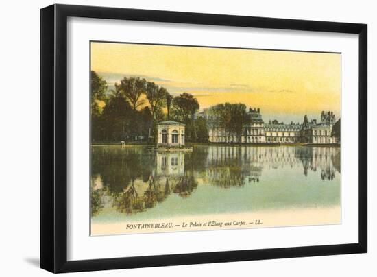 Carp Pond by Fontainebleau Palace, France-null-Framed Art Print