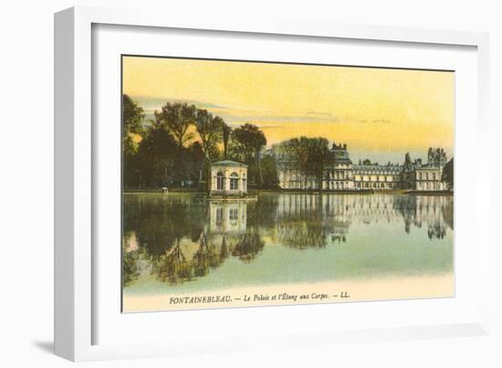 Carp Pond by Fontainebleau Palace, France-null-Framed Art Print