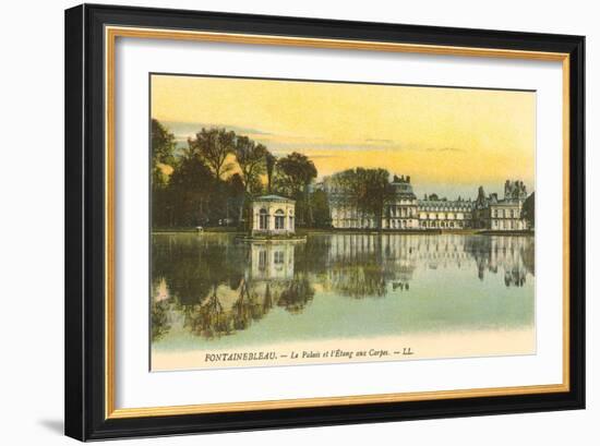 Carp Pond by Fontainebleau Palace, France-null-Framed Art Print