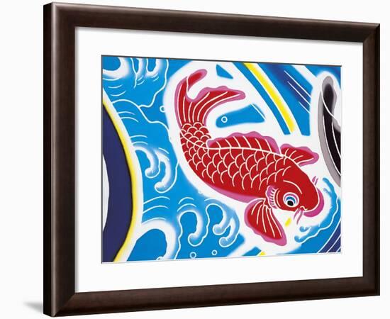 Carp Swimming Against Current-null-Framed Giclee Print