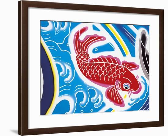 Carp Swimming Against Current-null-Framed Giclee Print