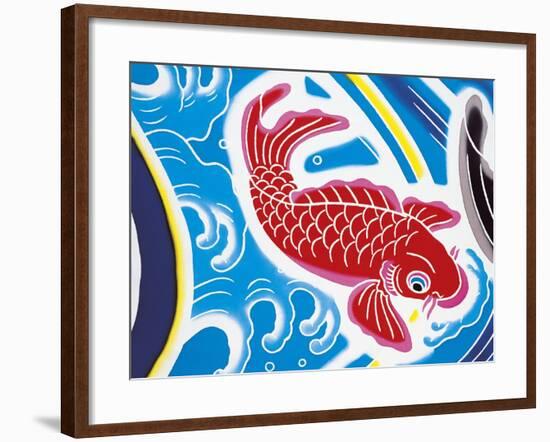 Carp Swimming Against Current-null-Framed Giclee Print