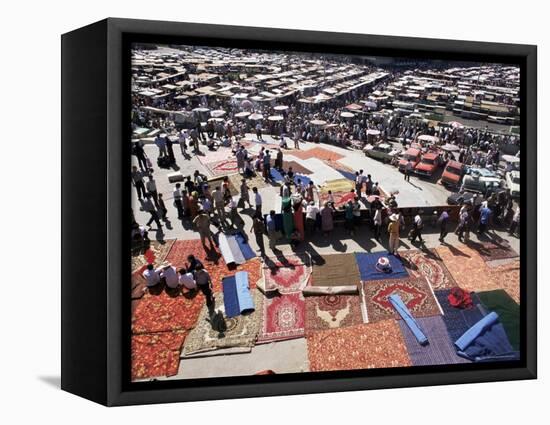 Carpet Area, Main Market, Tashkent, Uzbekistan, Central Asia-Upperhall-Framed Premier Image Canvas