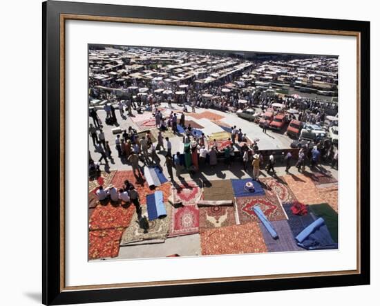 Carpet Area, Main Market, Tashkent, Uzbekistan, Central Asia-Upperhall-Framed Photographic Print