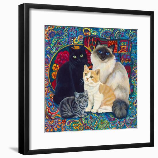 Carpet Cats 1-Megan Dickinson-Framed Giclee Print