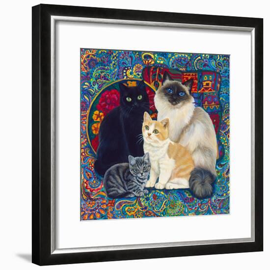 Carpet Cats 1-Megan Dickinson-Framed Giclee Print