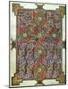 Carpet Page from the Lindisfarne Gospels, Around 698-700, Design in the Shape of a Cross-null-Mounted Giclee Print