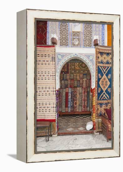 Carpet Shop in Marrakech Souks, Morocco, North Africa, Africa-Matthew Williams-Ellis-Framed Premier Image Canvas