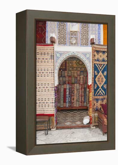 Carpet Shop in Marrakech Souks, Morocco, North Africa, Africa-Matthew Williams-Ellis-Framed Premier Image Canvas