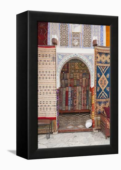 Carpet Shop in Marrakech Souks, Morocco, North Africa, Africa-Matthew Williams-Ellis-Framed Premier Image Canvas