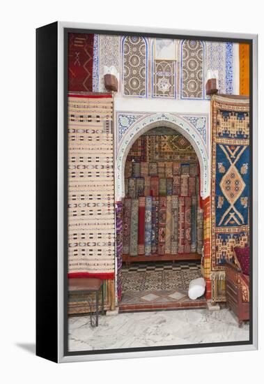 Carpet Shop in Marrakech Souks, Morocco, North Africa, Africa-Matthew Williams-Ellis-Framed Premier Image Canvas