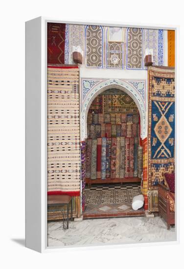 Carpet Shop in Marrakech Souks, Morocco, North Africa, Africa-Matthew Williams-Ellis-Framed Premier Image Canvas