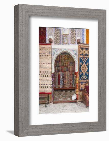 Carpet Shop in Marrakech Souks, Morocco, North Africa, Africa-Matthew Williams-Ellis-Framed Photographic Print