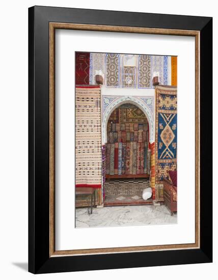 Carpet Shop in Marrakech Souks, Morocco, North Africa, Africa-Matthew Williams-Ellis-Framed Photographic Print