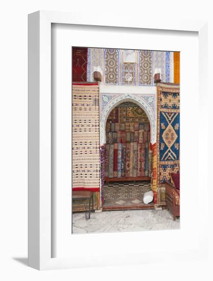 Carpet Shop in Marrakech Souks, Morocco, North Africa, Africa-Matthew Williams-Ellis-Framed Photographic Print