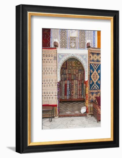 Carpet Shop in Marrakech Souks, Morocco, North Africa, Africa-Matthew Williams-Ellis-Framed Photographic Print