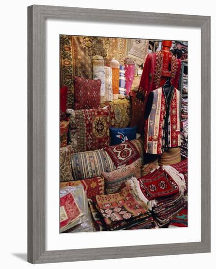 Carpet Shop, Kapali Carsi, Grand Bazaar, Istanbul, Turkey, Europe-Bruno Morandi-Framed Photographic Print